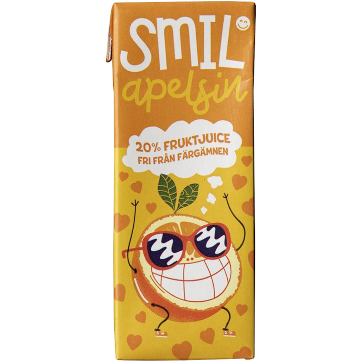 Smil Orange drink 20cl! box of 27 pieces (price NOK 8.48 per piece)