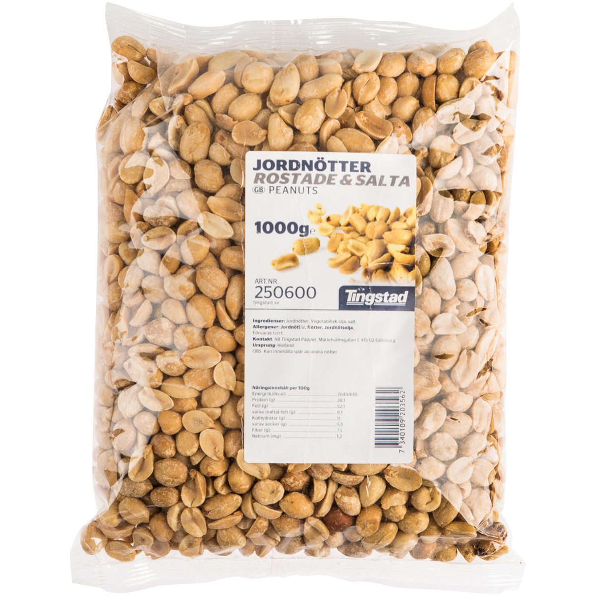 PEANØTTER 1000 GRAM pris pr pose