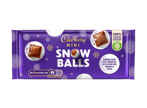 Cadbury Mini Snow Balls Choco. Bar 110g