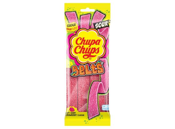 Chupa Chups Sour Strawberry Belts 90g