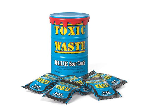 Toxic Waste Blue Sour Candy Drum 42