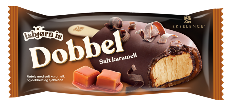 Ekselence Dobbel Salt Karamell 8 stk pr krt Pris 22,30 pr stk