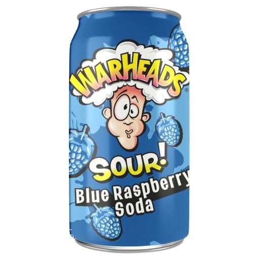 WARHEADS BLUE RASPBERRY SOUR SODA 355ml