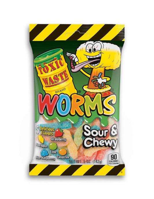 TOXIC WASTE SOUR GUMMY WORMS 143g