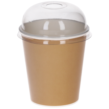 Kuppellokk med hull til pappbeger for slush 37 cl og 48 cl "city"