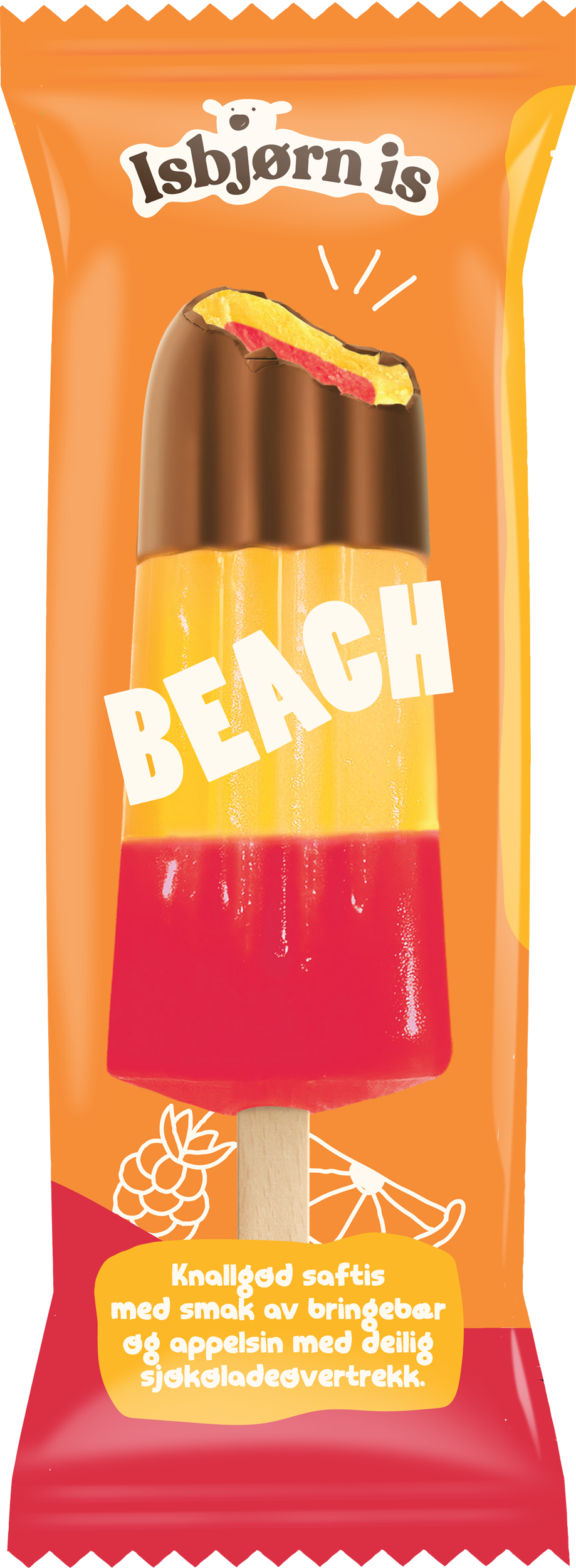 Beach, Forfriskende  Saft is. 15 stk pr krt. KUN 9.90 pr stk !!