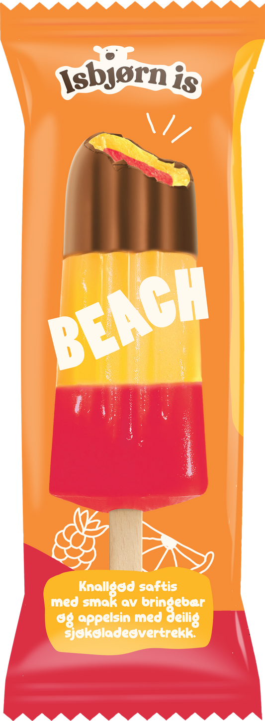 Beach, Forfriskende  Saft is. 15 stk pr krt. KUN 9.90 pr stk !!