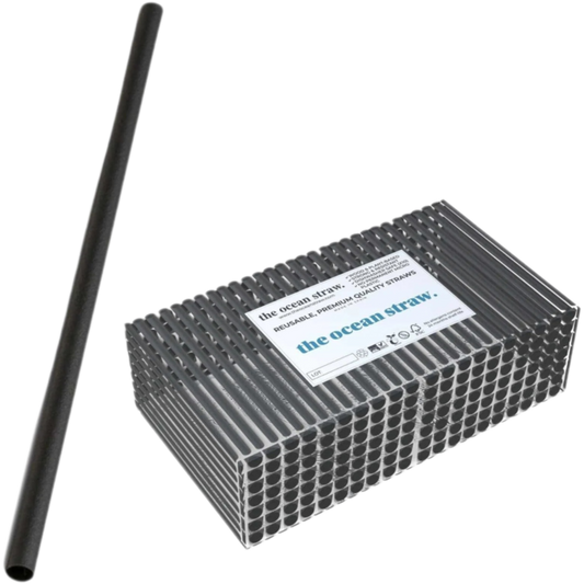 Sugrør The ocean straw Flergangs Svart 10x230mm