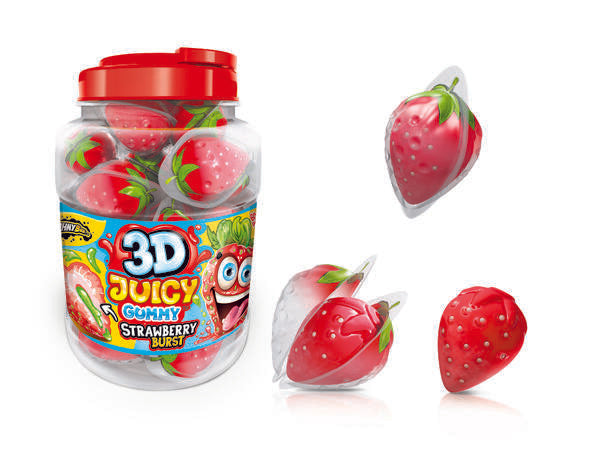 3D Juicy Gummy Strawberry 18 G
