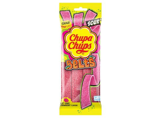 Chupa Chups Sour Strawberry Belts 90g