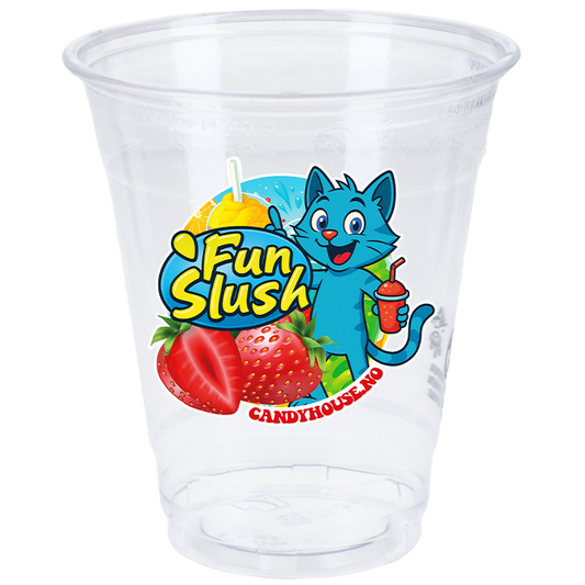 Plastglass "fun slush" 0,3 liter R-Pet (Ø95mm) 50stk