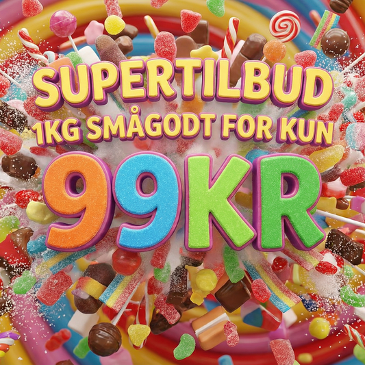 SUPERTILBUD: 1 KG SMÅGODT FOR 99KR!