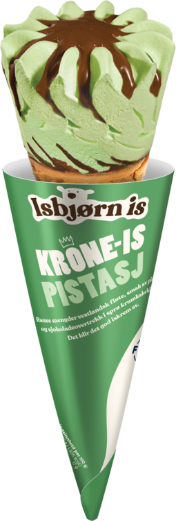 Krone-is Pistasj  12 stk pr krt   Pris 14.99 pr stk