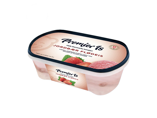 FROSTY'S  Fantastiske og friske Jordbær-is.  0,8 liter